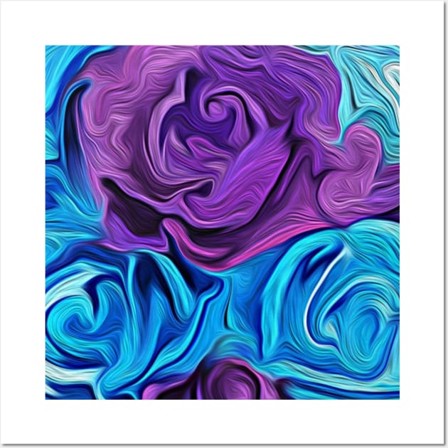 Turquoise Rose Wall Art by KNventures
